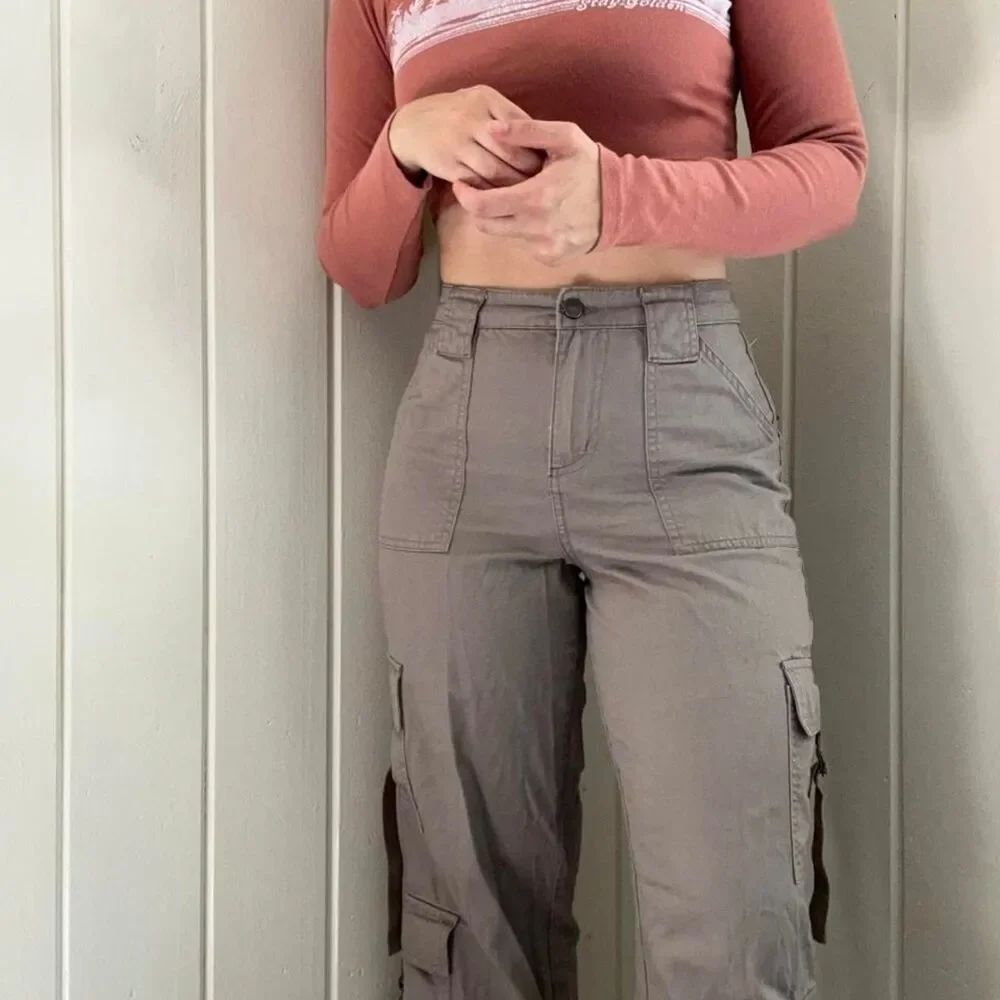 Gorp Core Wide Leg Utility Pants - Greige No Boundaries size XS